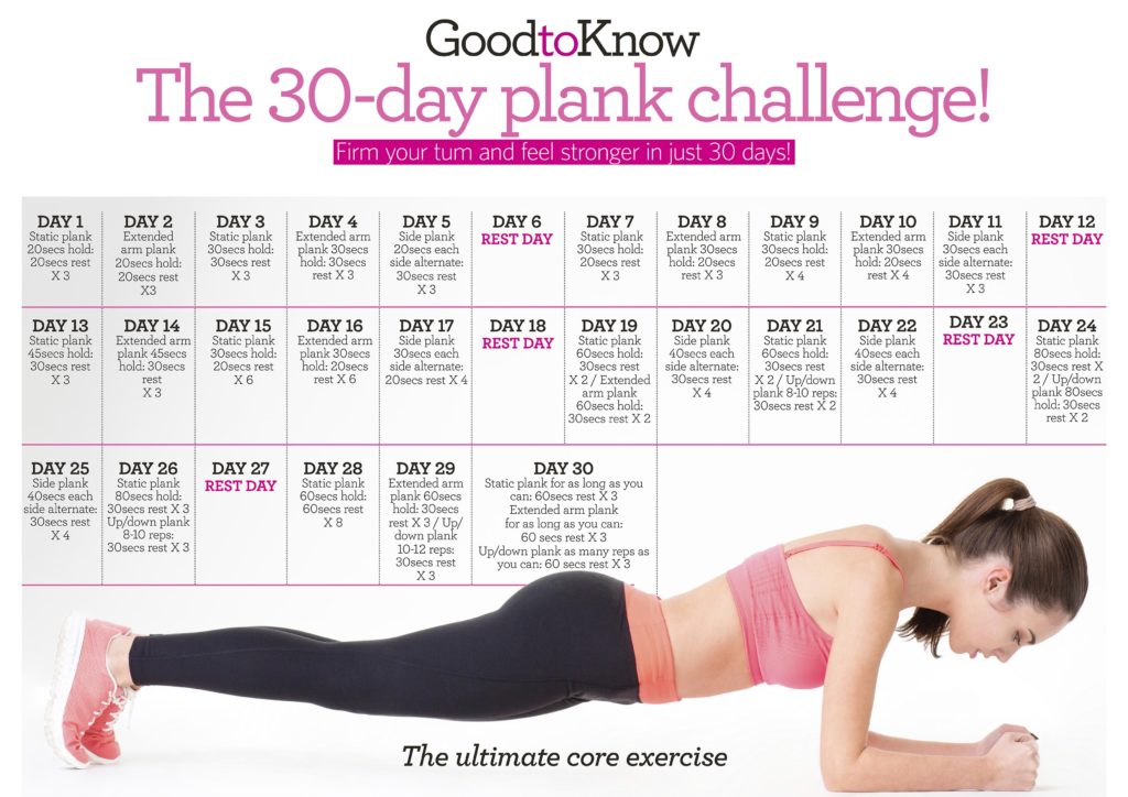 30 Day Plank Challenge For Beginners The Daily Struggle