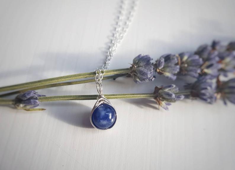 Sodalite Sterling Silver Necklace