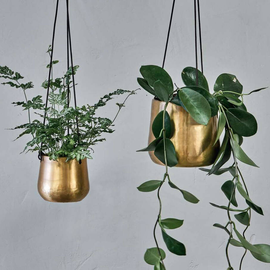 Brass Hanging Planter