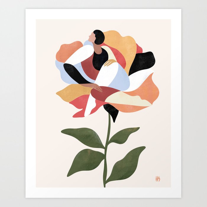flower illustration print 