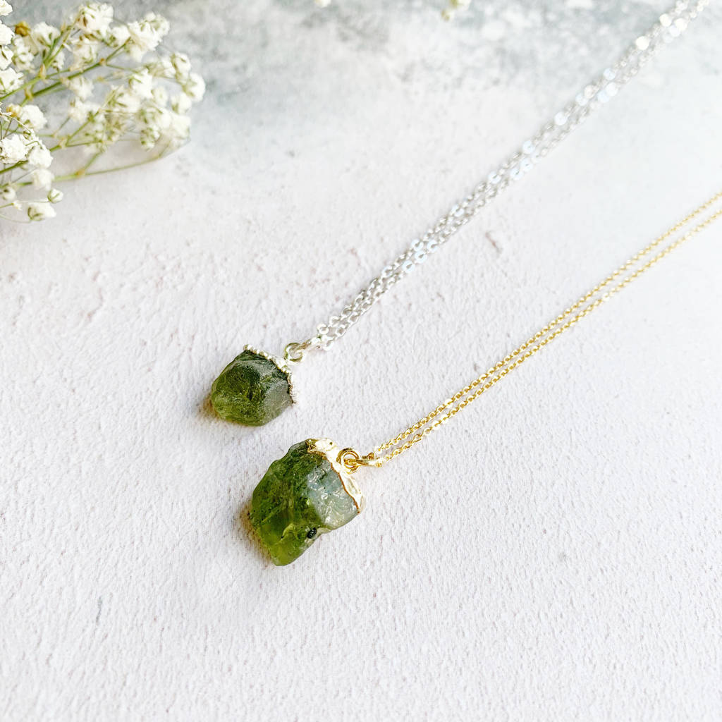 peridot green crystals 