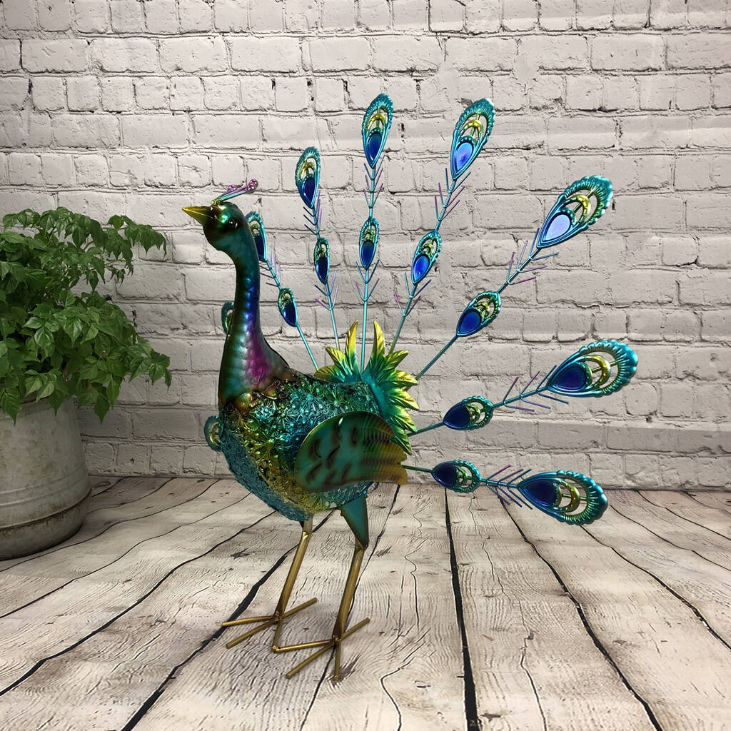 Fan Tailed Peacock Solar Light