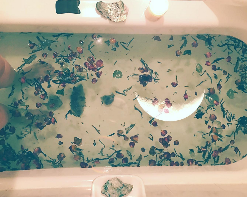 give your crystals a moon bath to cleanse them