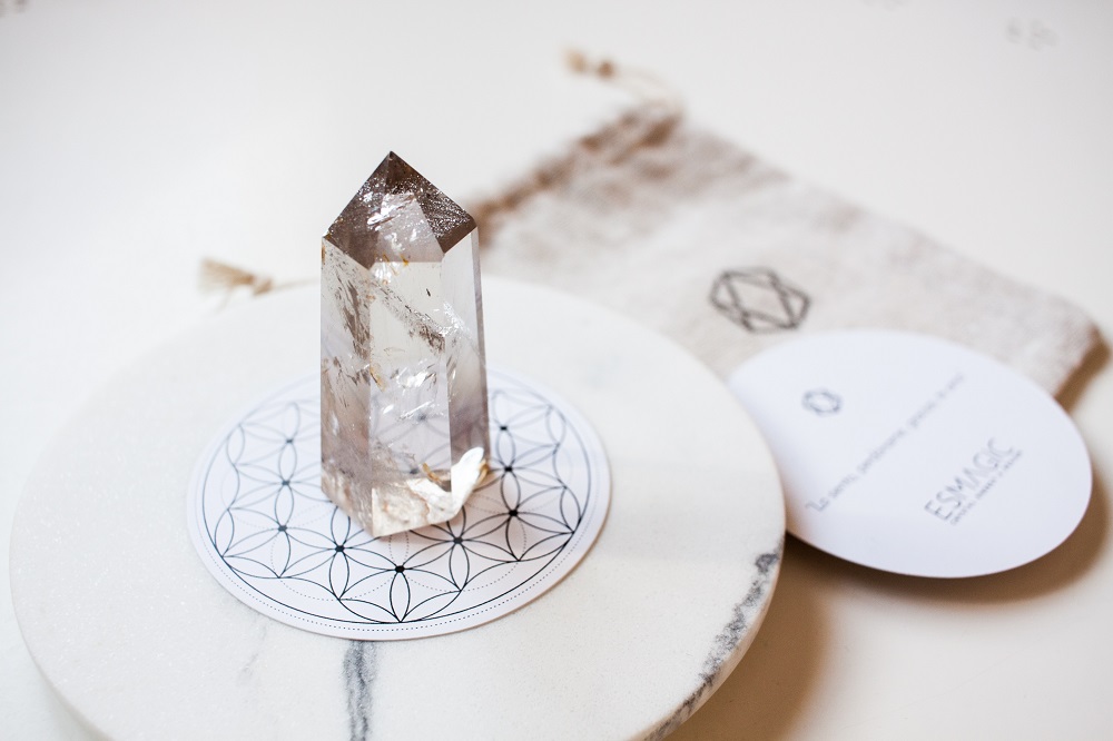 smoky quartz crystal for grounding and healing 