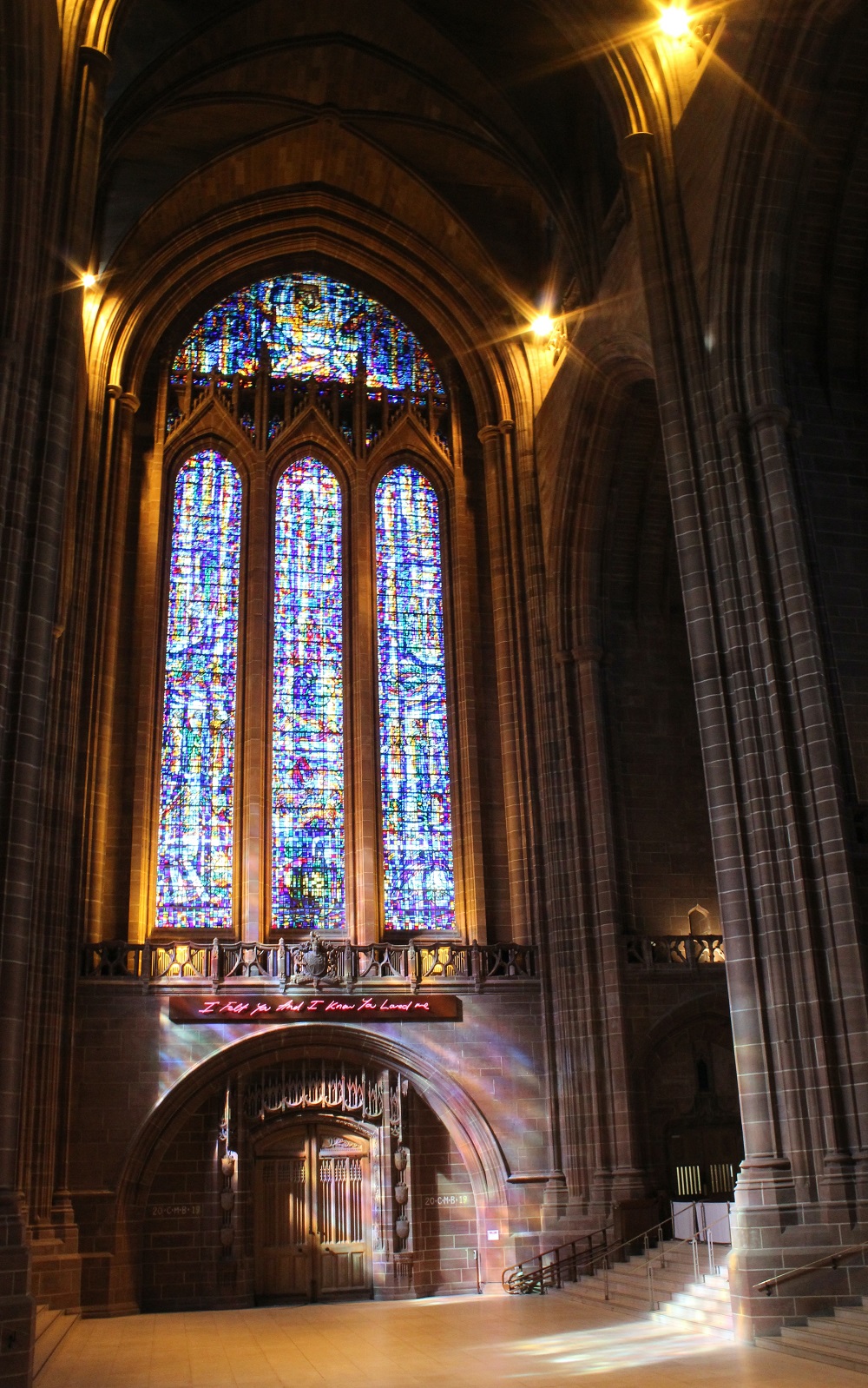 Liverpool cathedrals with the kids