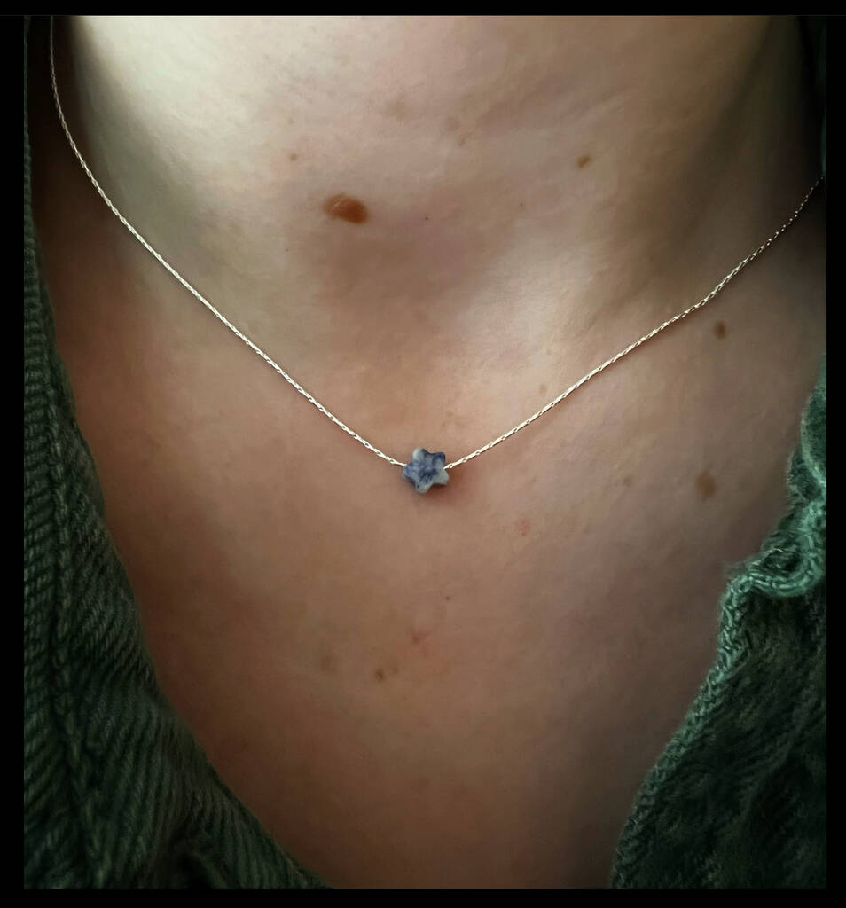 Blue Violet Sodalite Star Necklace