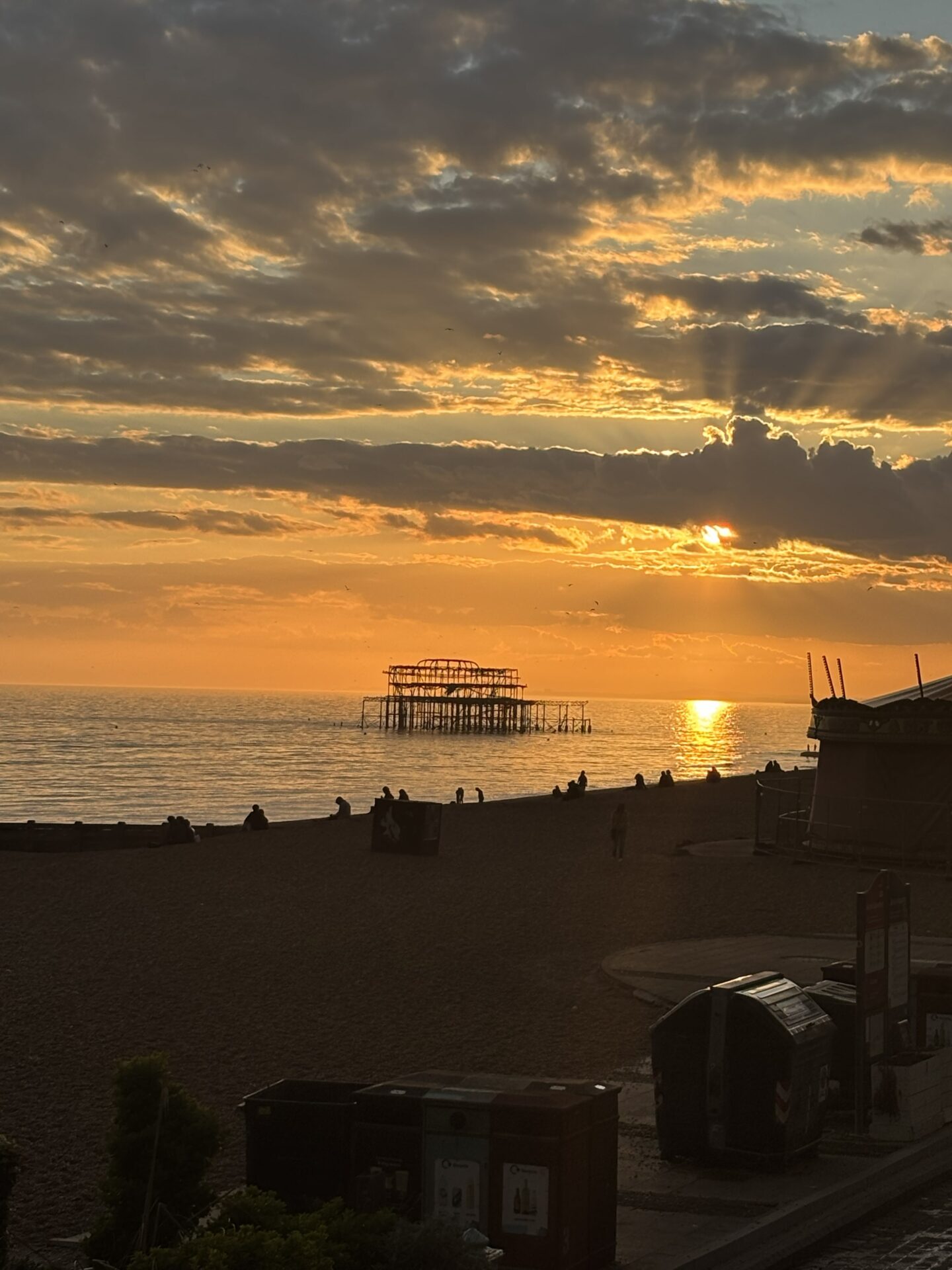brighton beach sunset