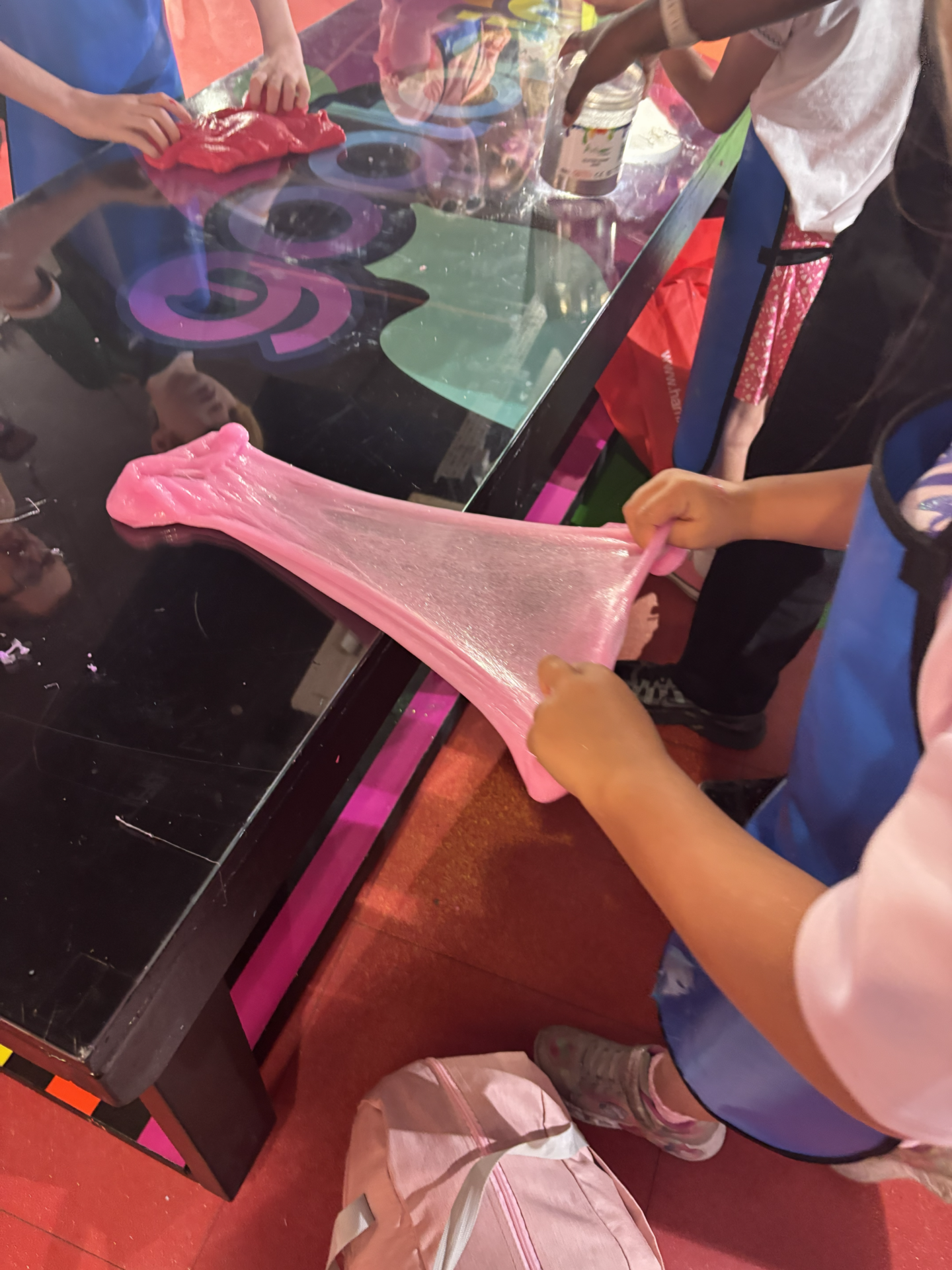 slime making at Hamleys London