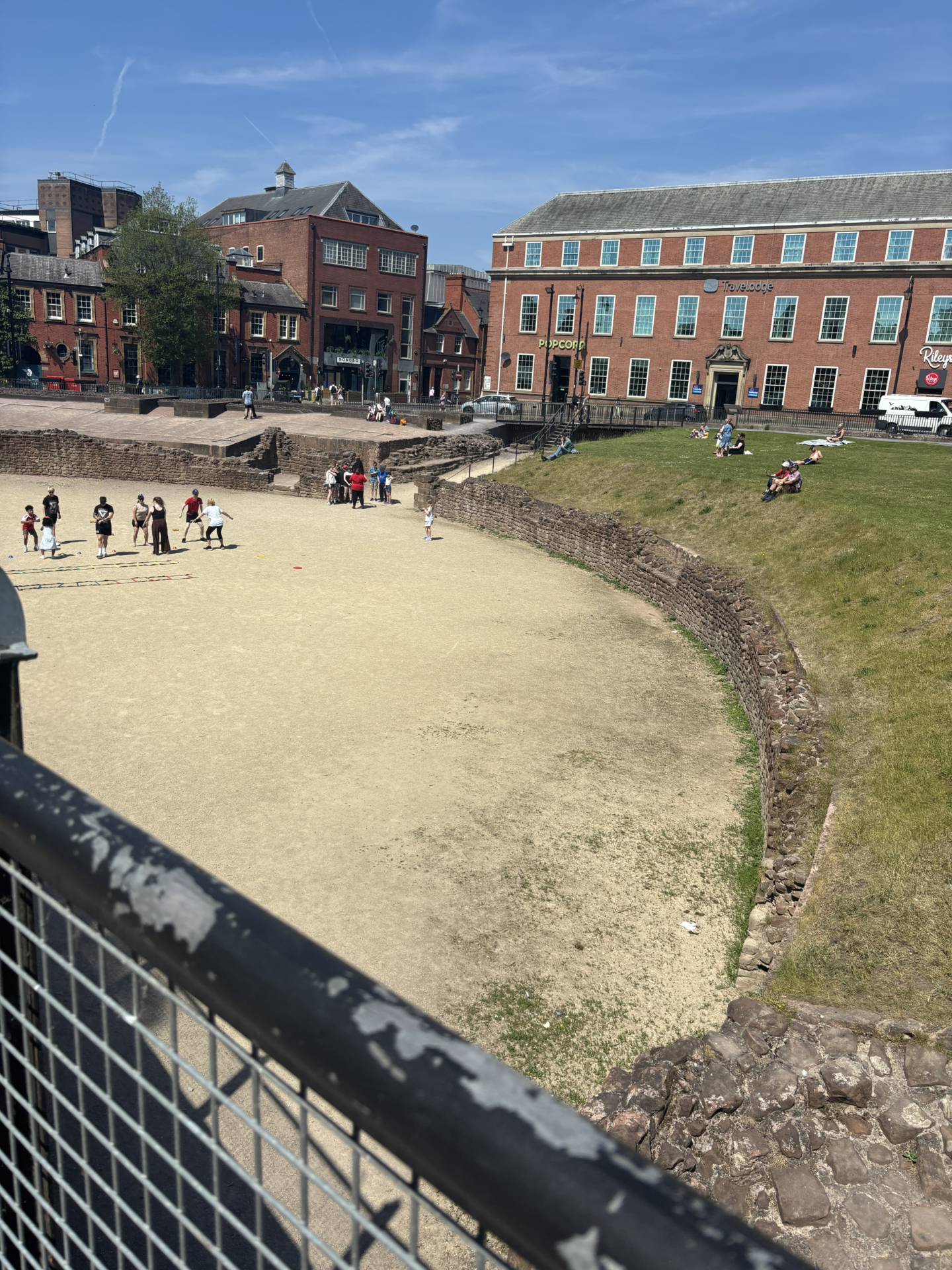 Chester roman Amphitheatre with kids