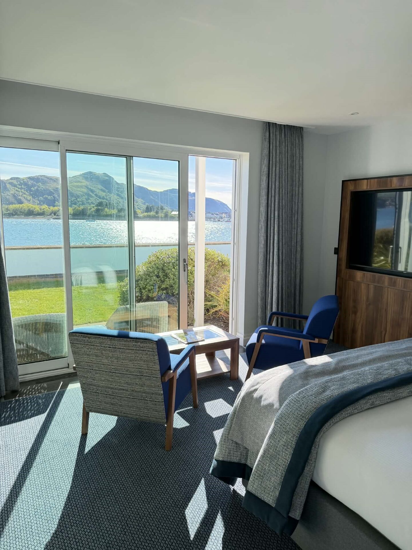 View from the room at The Quay Hotel and Spa Conwy